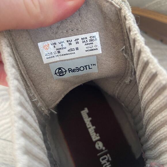 Timberland Boots Women's 8 Taupe Cervinia Valley Chelsea Ankle Leather - Picture 6 of 7